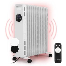 Klarstein - Thermaxx Heatstream radiateur à bain d'huile 2500 w 5-35° c minuterie 24 h blanc