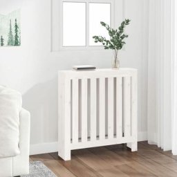 Cache-radiateur | Équipement pour radiateur Blanc 79,5x19x84 cm Bois massif de pin 80196