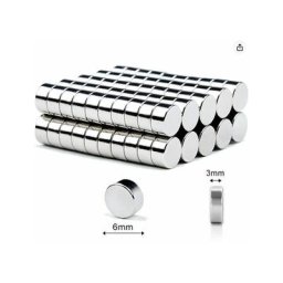 Petits aimants pour réfrigérateur - 6 mm x 3 mm - Mini aimants en néodyme super puissants pour