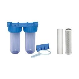 Pack de filtration d'eau double porte filtre plus filtre anti sédiment 10 microns et filtre à