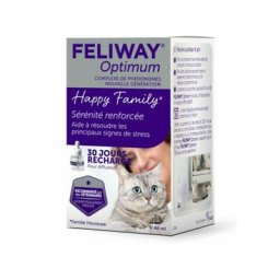 Diffuseur de phéromones Feliway Optimum Kit Complet pour chat - Recharge de 48 mL (30 jours)
