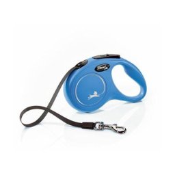 Laisse New Classic s Tape 5 m blue Flexi CL10T5-251-BL-20 - Bleu
