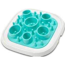 Savic - Gamelle anti glouton carrée 32 cm pour chat et petit chien Vert