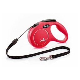 Laisse New Classic m Cord 5 m red Flexi CL20C5-251-R-20 - Rouge