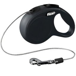 Laisse Flexi Classic Cordon m Noir 8 Metres