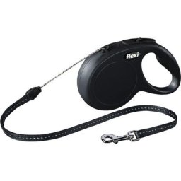 New classic 8 m noir chien laisse avec enrouleur (11801) - Flexi