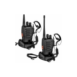 2X Talkies-Walkies, Sayapeiy BF-888S Ensemble Radio Bidirectionnelle 1500mAh 16 Canaux 1-3km Portée