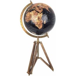 Décoration du monde du monde Globe World World Black World 25x27x57cm 24148 - Negro - Signes Grimalt