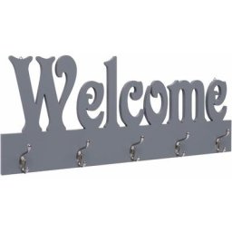 Kalisse - Elegant-Stil Porte-manteau mural welcome Gris 74x29,5 cm,Montage facile,2,1 Kg