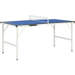 Hommoo - Table de ping-pong avec filet 152x76x66 cm Bleu