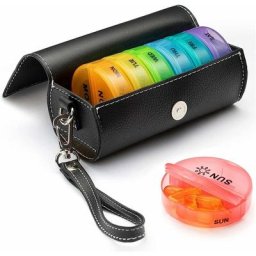 Pilulier Semainier, Pilulier 7 Jours 14 Compartiments, Weekly Pills Assortiment de couleur Pill Box