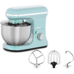 Robot Cuisine Ménager Pâtissier Multifonction Pétrin Mixeur 6 Vitesses 1200w 5L - Turquoise