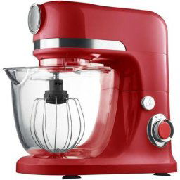 Robot pâtissier multifonction Purelect SM31 - Rouge - 1300 w - Bol 5 l - Vitesse variable - Pieds