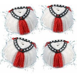 Lot de 4 Tête de Balai Serpillère 2en1 Vadrouille Serpillère pour Vileda Recharge Turbo
