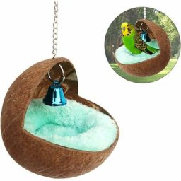Nid D'Oiseau Perroquet Perruche Cage en Coquille De Noix De Coco Naturelle pour Animal Domestique
