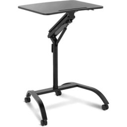 Fromm&starck - Table de Lit Ordinateur Portable Home Office Hauteur Réglable Roulettes 10kg - Noir