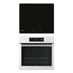 Whirlpool - pack Four pyrolyse encastrable blanc 73L multifonction + Plaque de cuisson Induction 3