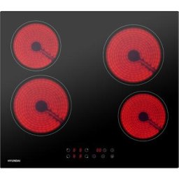 Hyundai - Plaque vitrocéramique 4 foyers Table de cuisson 6000W 9 puissances - touche tactile - Noir