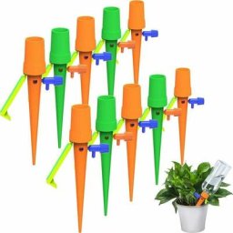 20pcs Irrigation Goutte à Goutte Kit, Piquets d'arrosage Automatiques avec 20pcs Support