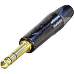 Neutrik - Jack 6.35 mm mâle, droit NP3X-B Nombre de pôles (num): 3 stéréo noir 1 pc(s)