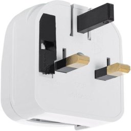 Adaptateur Prise Type e Tête Large avec Câble Droit à Prise Type g (uk) Blanc - Blanc