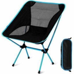 Chaise de Camping Pliante Portable Chaise de Pêche Compact Ultra-légère avec Sac de Transport pour