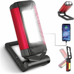 Lampe de Travail Rechargeable Puissante, Baladeuse led Lampe Atelier avec Base Magnétique, Lampe