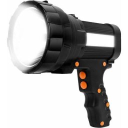 Lampe torche rechargeable USB super puissante, 15 000 lumens 10 000 mAh avec lumière latérale (noir)