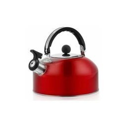 Accueil Bouilloire sifflante pour cuisinière à gaz Bouteille en acier inoxydable 3l (rouge)