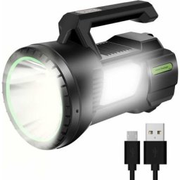 Lampe Torche led Rechargeable1200lm 6500mah, Ultra Puissante 4 Modes d'Éclairage, Lampe de poche