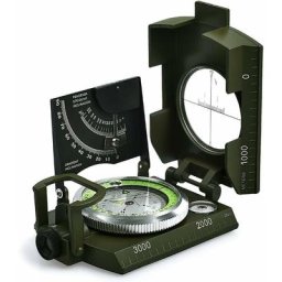 Boussole Militaire Professionnelle, Boussole Imperméable IP65 en Métal Compas de Visée Fluorescent
