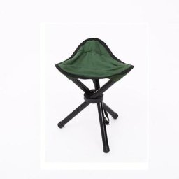 Tumalagia - Tabouret triangulaire portatif de pêche en plein air, chaise pliante de camping (vert)