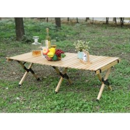 Sifree - Table de camping jardin 12060cm pique-nique pliante en bois table de pique-nique pliable