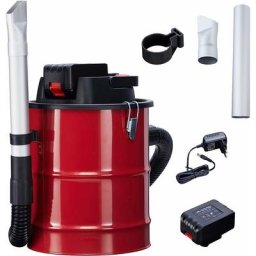 Aspirateur à Cendres avec Batterie Bac de récupération de 12 l 140 w Filtre hepa Inclus - Rouge /