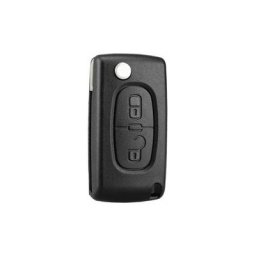 Kueatily 2 Boutons Coque Clé Compatible CE0523 clé à Rabat Pliable pour Peugeot 207 307 308 407 408