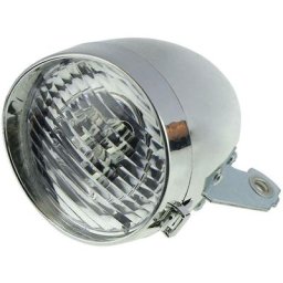 Accessoire de Vélo de Vélo Rétro Support de Lumière Avant Phare Vintage 3Led (Argent)
