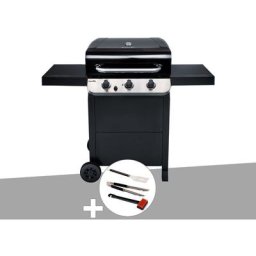 Barbecue à Gaz Char-Broil Convective 310 B noir + Kit 3 ustensiles débutants - Noir