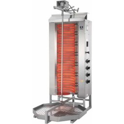 Potis - Machine à Kébab Döner Shawarma Rôtissoire Électrique Commerciale Pro 10kW Argent