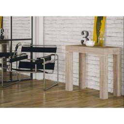 Console extensible chêne clair 14 personnes 40 à 300 cm Mino