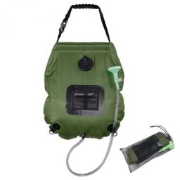 Sac de douche solaire 20 l pour camping ou jardin - Vert kaki Linxor Vert