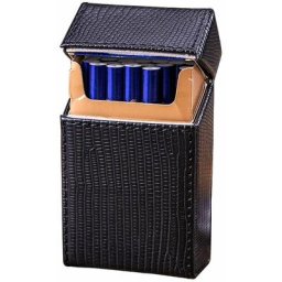 Tui à Cigarettes en Silicone, Convient un Paquet de Taille Standard, Motif Lézard Noir avec