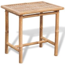 Ensemble Table + 2 chaises de bistro, Set bistrot, Ensemble repas de jardin, avec coussins Bambou