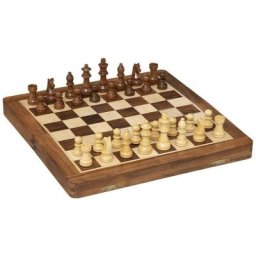 Atmosphera - Jeu échec bois 30.5x30.5 - Marron