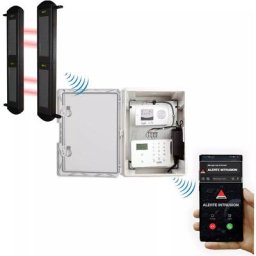Protection périmétrique 'pro' solaire 900m sans-fil & point d'alerte gsm 4G IP65 barrières