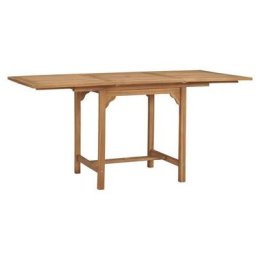 Table de jardin extensible teck massif clair Kounjo 110/160cm