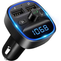 Transmetteur fm Bluetooth, Bluetooth Lecteur MP3 Adaptateur Radio sans Fil Kit Émetteur fm Voiture