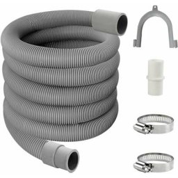 Tuyau de Vidange,Kit de Rallonge Machine a Laver,Uyau D'évacuation Lave Linge,Flexible D'évacuation