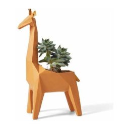 Girafe Planteur Pot Statue Arts Cadeau Figurine Résine Sculpture Décor 23cm
