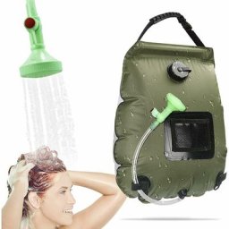 Sac de douche d'eau chaude extérieure 20L Sac de chauffage solaire portable Douche de jardin Douche