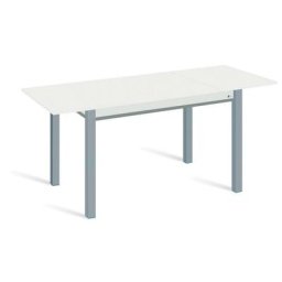 Table de Cuisine Extensible 100(145)x60 Blanc Ad Gris - Portus